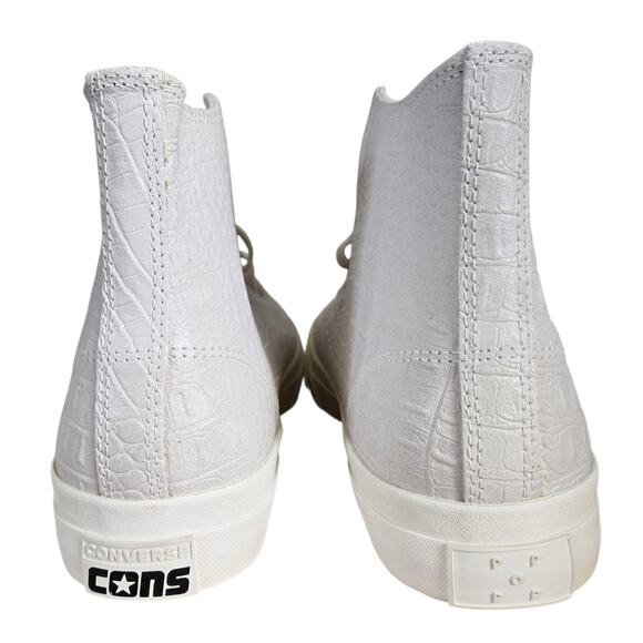 RARE NEW Converse Jack Purcell High x Pop Trading Company Egret 170543C MENS 10 - Picture 6 of 10